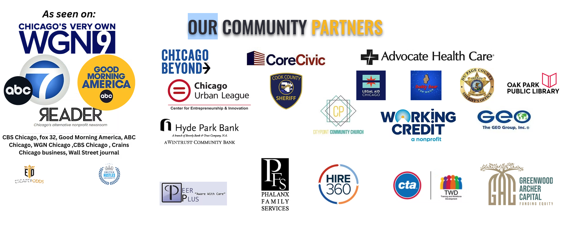 Community Partners and Media Features