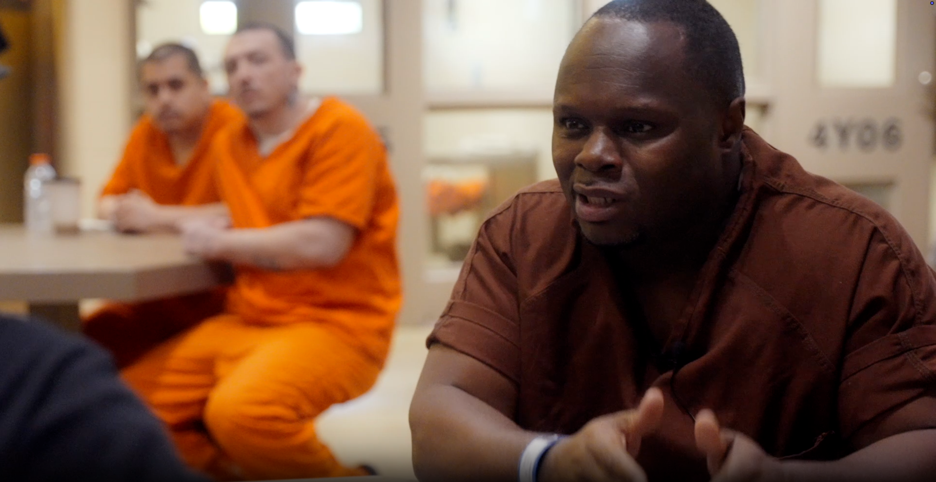 Scene from Escaping the Odds documentary